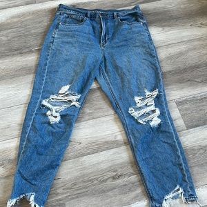 American eagle high rise mom jeans